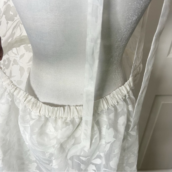 MILLY White Dominique Burnout Floral Cover-up Maxi Dress (Size M/L) - Picture 9 of 13